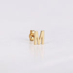 Load image into Gallery viewer, Picture of initial studs monogram stud solid gold 1
