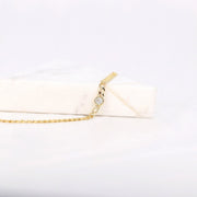 Picture of bezel diamond flat cuban chain necklace