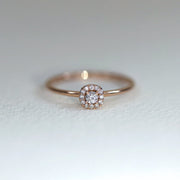 Picture of cushion shape halo ring diamond halo