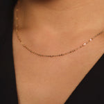 Load image into Gallery viewer, Picture of bead chain necklace rolo chain with bead
