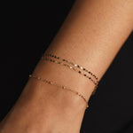 Load image into Gallery viewer, Picture of bead chain bracelet rolo chain bead link
