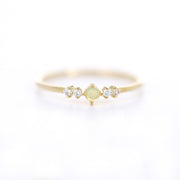 Picture of dainty opal and diamonds ring wedding