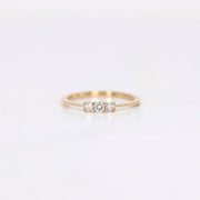 Picture of triple natural diamond ring diamond trio