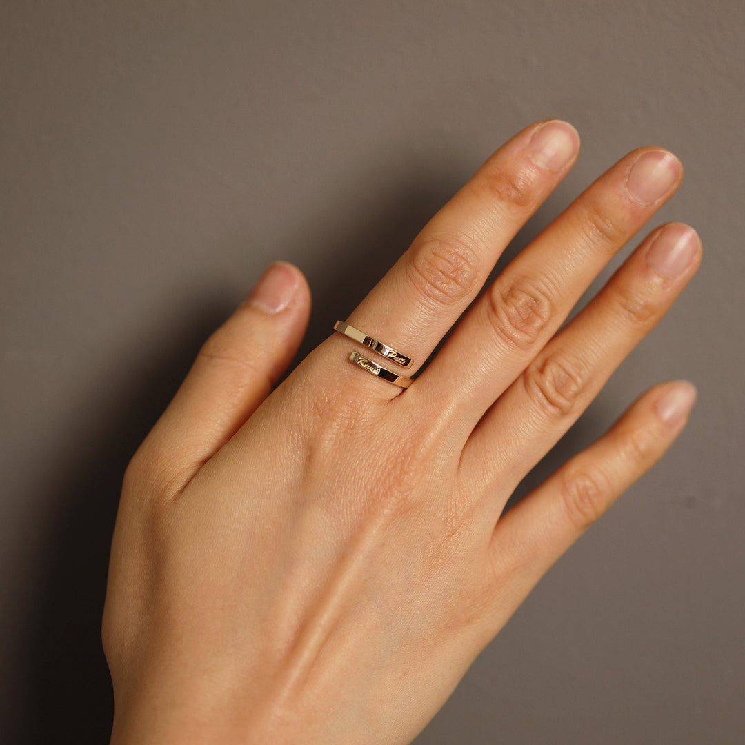 Personalized 14K Gold Initial Ring by Minimal Allure