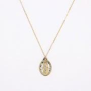 Picture of miraculous medal necklace medallion