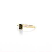 Picture of olive green tourmaline solitaire ring