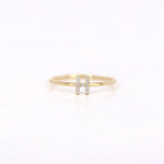 Load image into Gallery viewer, Picture of diamond initial ring diamond monogram
