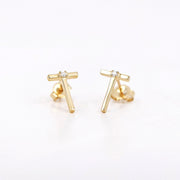 Picture of t stud earrings natural diamond stud