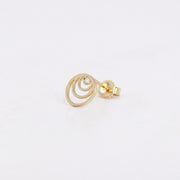 Picture of triple circle diamond stud earrings