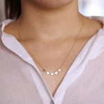 Load image into Gallery viewer, Picture of triangle plate necklace 14k white gold
