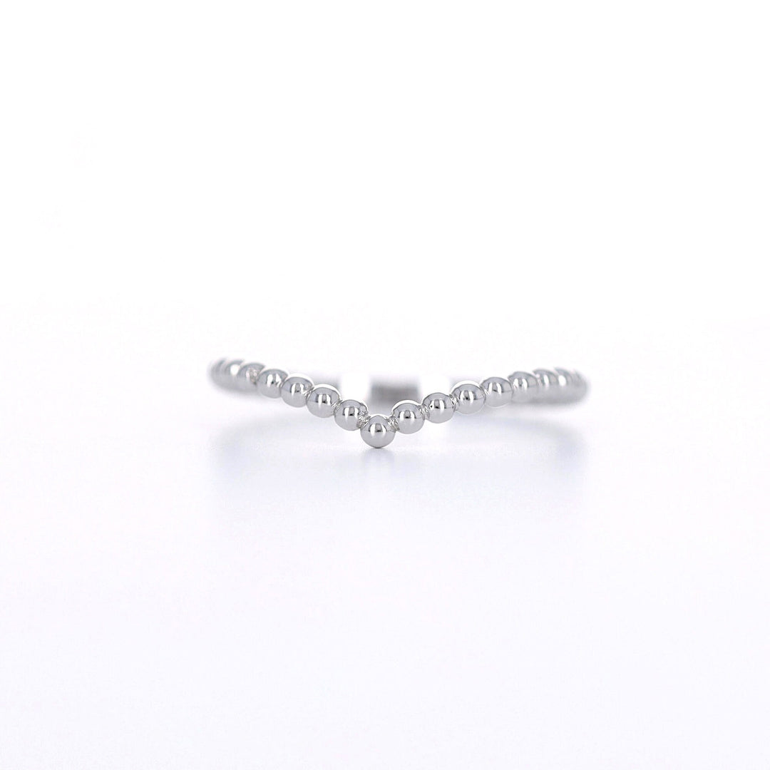 Picture of chevron ring beaded chevron ring 14k