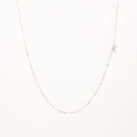 Load image into Gallery viewer, Picture of sideways diamond initial necklace
