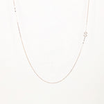 Load image into Gallery viewer, Picture of sideways diamond initial necklace
