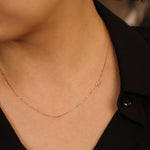 Load image into Gallery viewer, Picture of sideways diamond initial necklace
