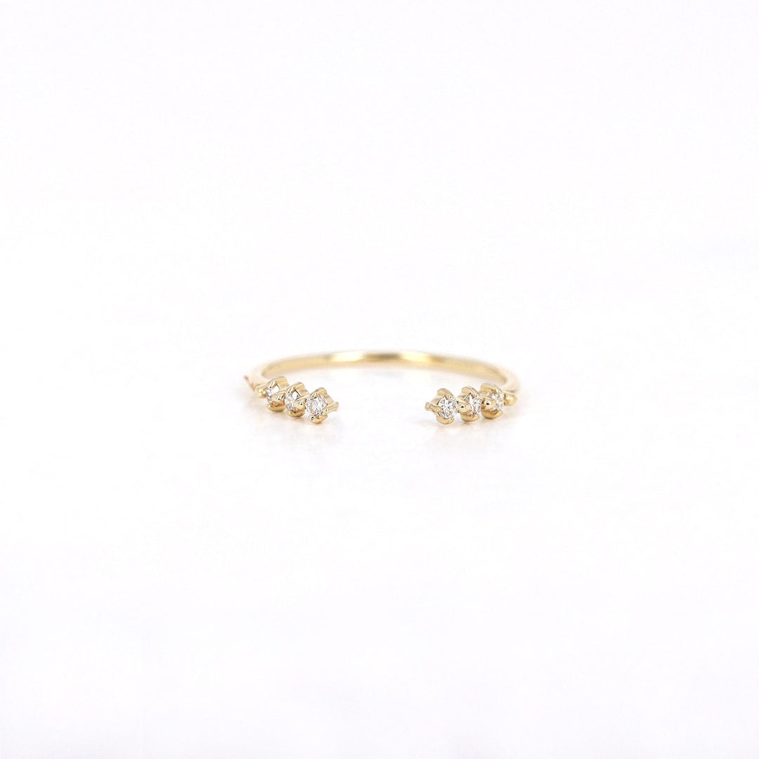 Picture of 14k solid gold open diamond wedding ring