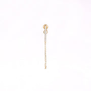 Picture of diamond bar drop chain earrings diamond
