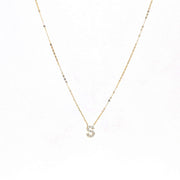 Picture of diamond initial necklace diamond letter
