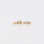 Load image into Gallery viewer, Picture of diamond cluster huggie earrings 8mm
