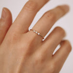 Load image into Gallery viewer, Picture of triple diamond ring diamond trio wedding
