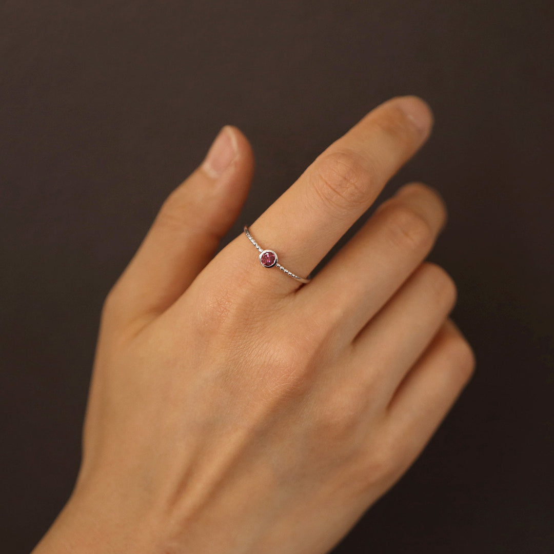 Picture of pink tourmaline ring natural tourmaline