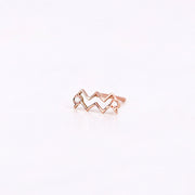 Picture of aquarius zodiac sign diamond earring