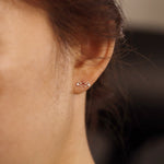 Load image into Gallery viewer, Picture of aquarius zodiac sign diamond earring
