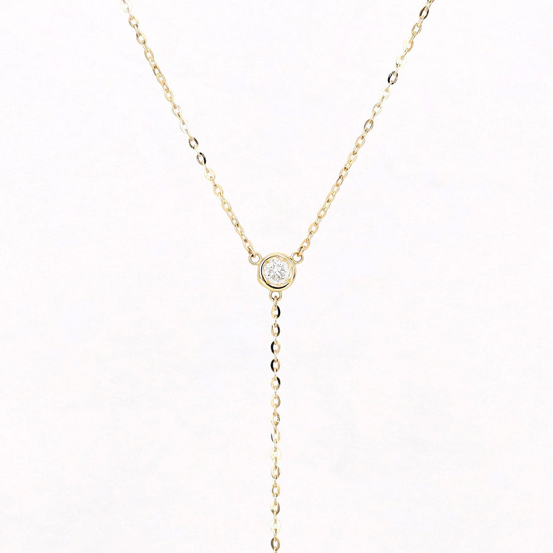 Picture of diamond lariat necklace long y drop