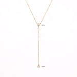 Load image into Gallery viewer, Picture of diamond lariat necklace long y drop
