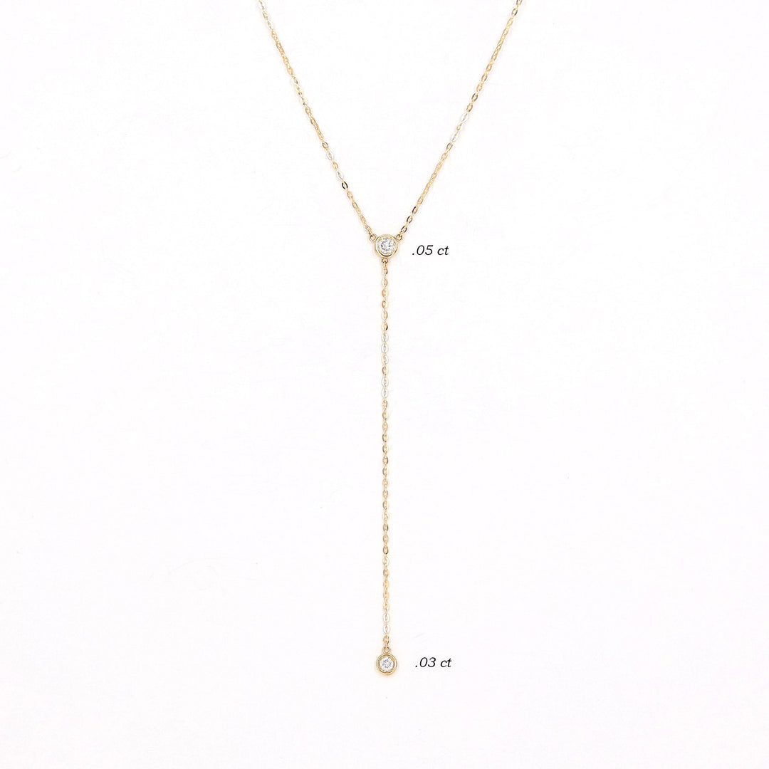 Picture of diamond lariat necklace long y drop