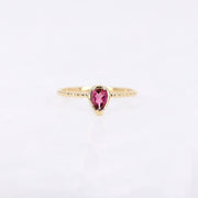 Picture of teardrop pink tourmaline solitaire ring