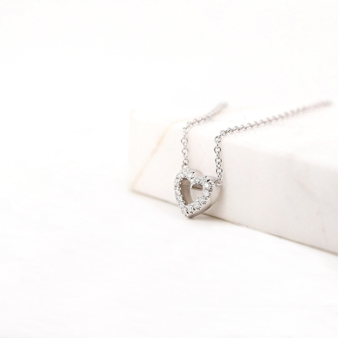 Picture of diamond heart necklace heart diamond