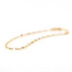 Load image into Gallery viewer, Picture of 14k gold glitter chain bracelet 14k
