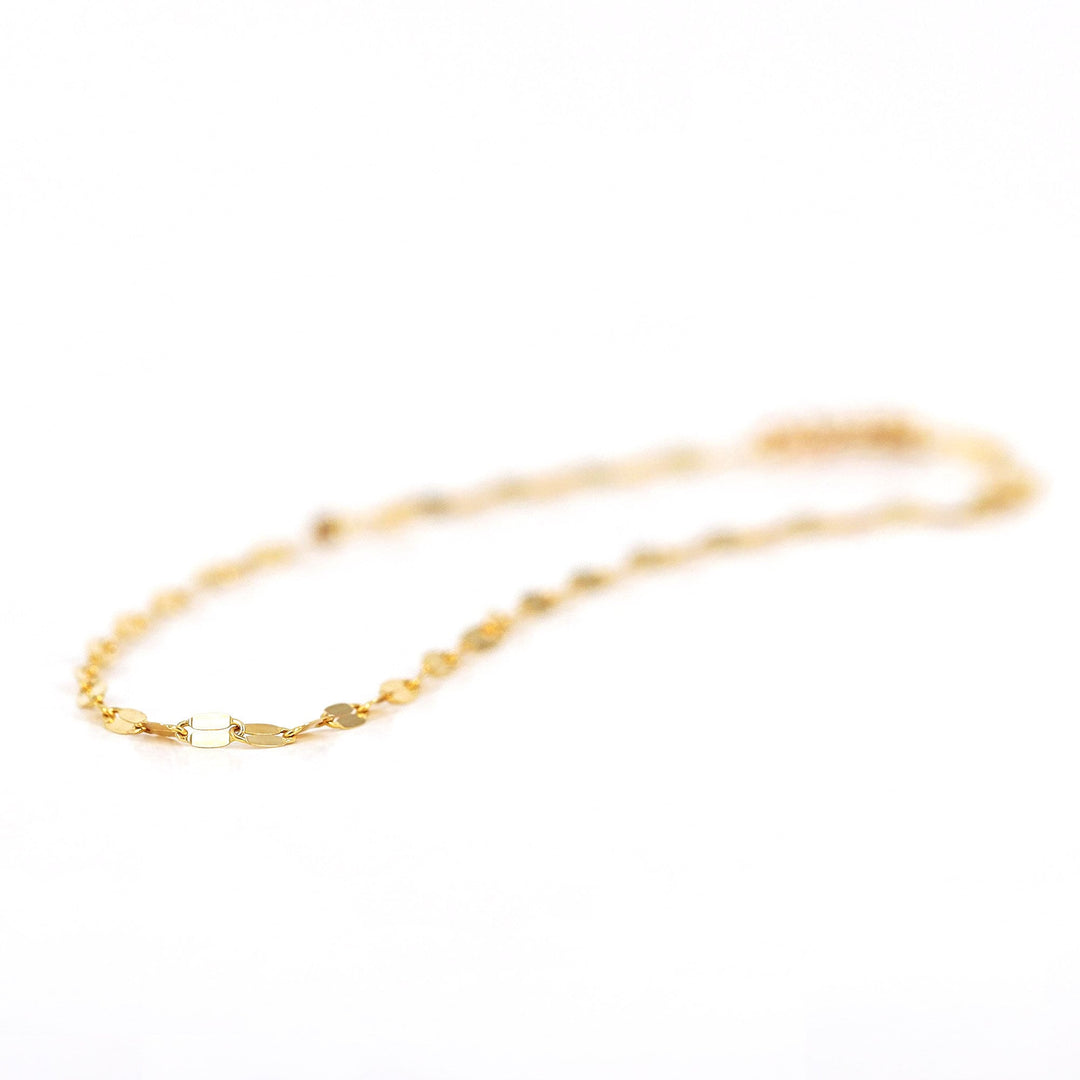 Picture of 14k gold glitter chain bracelet 14k