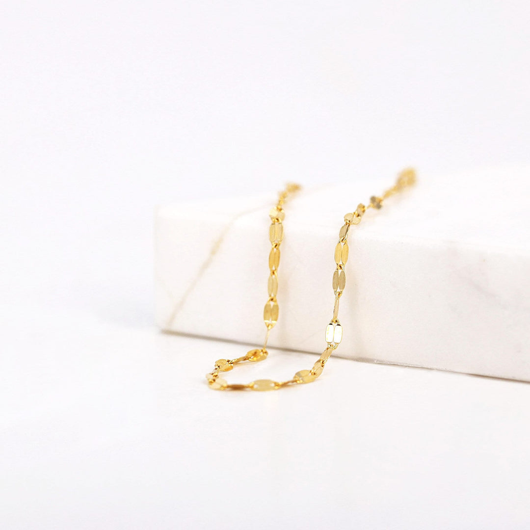 Picture of 14k gold glitter chain bracelet 14k