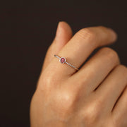 Picture of pink tourmaline ring natural tourmaline