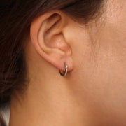 Picture of snake diamond huggie earrings snake