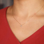 Load image into Gallery viewer, Picture of diamond initial necklace diamond letter
