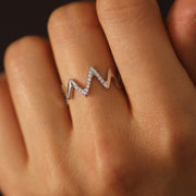 Picture of vital sign diamond set ring 14k solid
