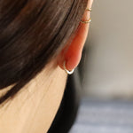 Load image into Gallery viewer, Picture of full eternity 10mm diamond hoop earrings
