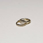 Load image into Gallery viewer, Picture of full eternity 10mm diamond hoop earrings
