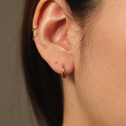 Picture of 11mm 14k gold hoop earrings 14k solid