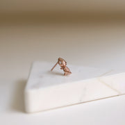 Picture of dainty crocodile diamond stud earrings