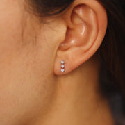 Picture of diamond earrings diamond trio stud