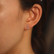 Picture of diamond earrings diamond trio stud
