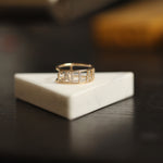 Load image into Gallery viewer, Picture of diamond name ring monogram diamond
