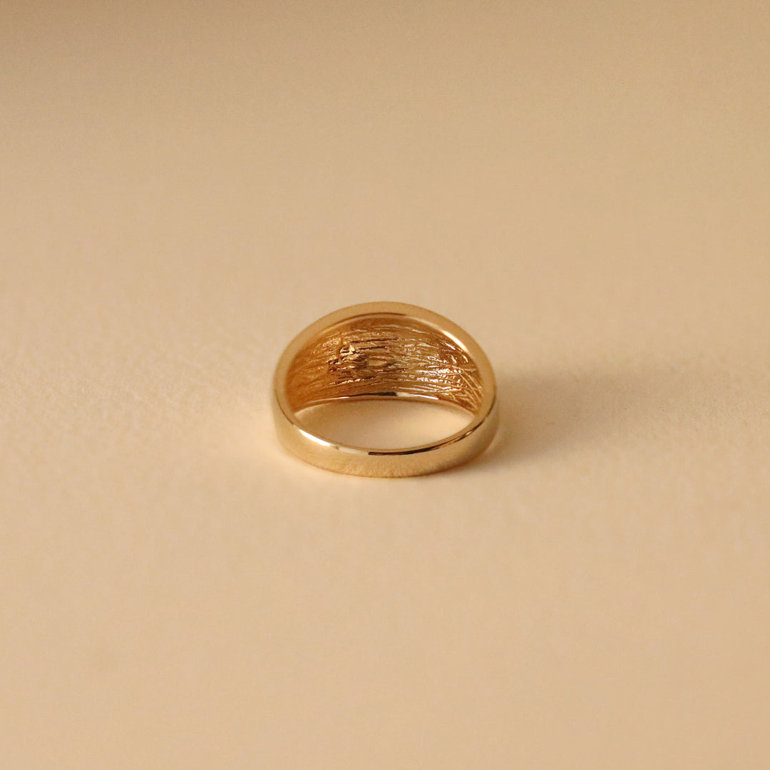 Picture of dome ring 14k gold dome ring 14k solid