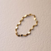 Picture of glitter chain ring minimalist ring