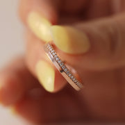 Picture of 3mm flat half eternity diamond wedding