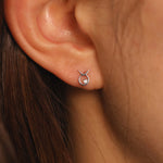 Load image into Gallery viewer, Picture of taurus zodiac sign diamond earring
