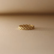 Picture of rolex style chain shape ring 4mm gold